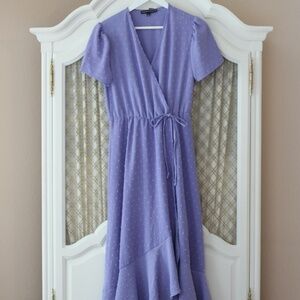 Elizabeth and Nicole High Low Swiss Dot Dress